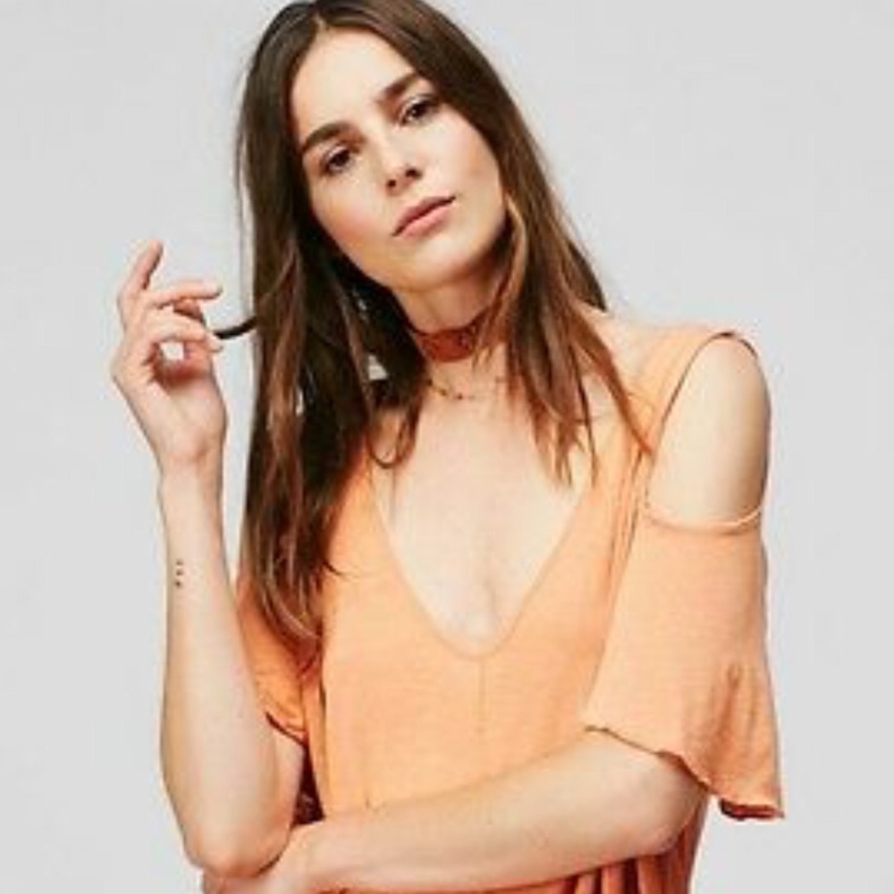 Free People Bittersweet Cold Shoulder Top
